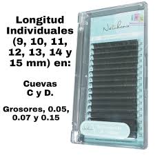 Pestañas Natuhana, de Seda, Modelo Clásico, Curvas C Y D, Grosores 0,15,  0,07 y 0,05 mm. Cartuchos de Longitudes individuales (9, 10, 11, 12, 13, 14  y 15 mm) - Beauty Artist Shop
