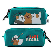 We Bare Bears Pencilcase Big Zipper Pen Case Cute Stationery Bag Pouch School Ybm Ursos Sem Cursos Mochila Feminina Acessorios