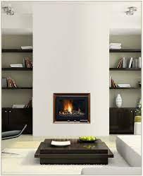 habillage cheminee moderne design contemporain salon interieur etageres bois table basse bois canape b fireplace built ins modern fireplace trendy living rooms