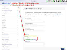 How do you submit an appeal to facebook? Facebook Account Disabled How I Recovered It Pabst Socialmedia