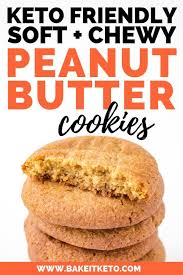 Soft And Chewy Keto Peanut Butter Cookies Low Carb And Sugar Free Recipe Keto Peanut Butter Cookies Low Carb Recipes Dessert Chewy Peanut Butter Cookies
