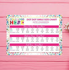 Dot Dot Smile Size Chart Custom Dot Dot Smile Size Chart