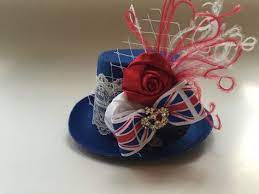 Union Jack Hat Fascinator Baby Girls Headbands And Hairbows Etsy