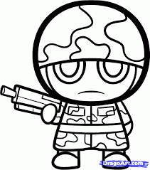 How To Draw A Soldier For Kids Step 7 1 000000131263 5 Gif 718 816 Soldier Peace Gesture Draw