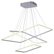 Royal pearl modern square led chandelier. Royal Pearl Modern Led Pendant Light 3 Ring Chandeliers Fixture Dimmable Ceiling Lights Lamp Warm White Silver Buy Online In Antigua And Barbuda At Desertcart 101951916