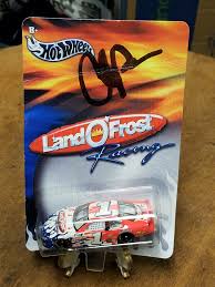 Action racing nascar #1 stock car die cast 1:64 scale coca cola can 2000. 2002 03 Hot Wheels Land O Frost Racing 1 64 1 Diecast Car W Autograph Nascar Heroes Sports Cards