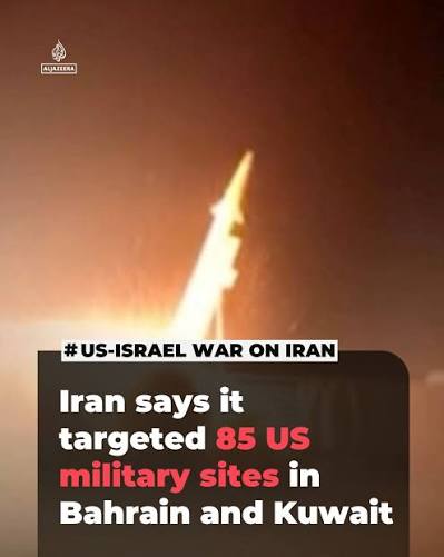 Iran's Islamic Revolutionary Guard Corps says its naval and aerospace forces have carried out a joint missile and drone operation targeting 85 sites at “important US military facilities”.⁣ ⁣ The IRGC said