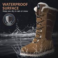 Jack wolfskin women's nevada texapore high waterproof winter boot with fleece lining snow. Amazon Com Camelsports Women S Snow Boots Waterproof Mid Calf Winter Boots Anti Slip Fur Lined Warm Boot Outdoor Fashion Rain Boots Snow Boots