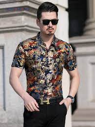 From showstopping prints to subtle shades, opt for the floral trend this season. Floral Print Shirt Men 2020 Brand New Gold Bronzing Short Sleeve Chemise Homme Fancy Flower Mens Dress Shirts Camisa Masculina Casual Shirts Aliexpress