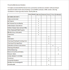 Vehicle Preventive Maintenance Schedule Template Excel