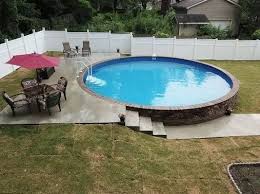 29 Alluring Pool Deck Ideas For You And Your Family 33 Bloghenni Online Inground Pool Landscaping Backyard Pool Landscaping Small Inground Pool