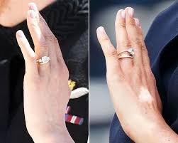 A beautiful baby boy named archie and what looks like a gorgeous new band on her engagement ring. Meghan Markle And Kate Middleton Engagement Ring Most Influential Revealed Express Co Uk