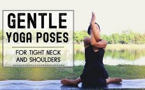 Bend the right knee and bring the heel of the right foot close to the left hip. 12 Gentle Yoga Poses To Relieve Tight Neck And Shoulders