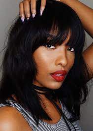 How To Try This Year S Biggest Hair Trend Without Fully Committing Curly Hair Styles Wigs With Bangs Short Black Wigs