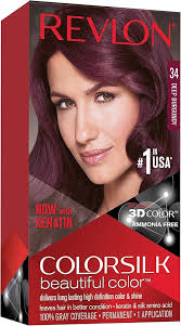 Amazon.com : Revlon Permanent Hair Color, Permanent Hair Dye, Colorsilk  with 100% Gray Coverage, Ammonia-Free, Keratin and Amino Acids, 34 Deep  Burgundy, 4.4 Oz (Pack of 1) : Chemical Hair Dyes : Beauty & Personal Care