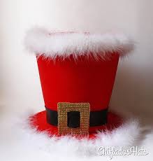 Sombrero Navideno Con Motivo De Santa Claus En 2020 Sombreros De Navidad Copas De Arboles De Navidad Pequenos Regalos De Navidad