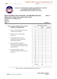 Jangan buka kertas soalan ini sehingga. Matematik Tambahan Kertas 1