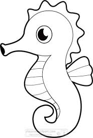 Cute Blue Purple Cartoon Seahorse Black White Outline Clipart Jpg Owl Coloring Pages Animal Coloring Pages Art Drawings For Kids