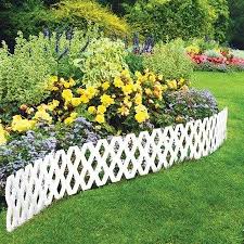 4 Pc Outdoor Flexible Lattice Weatherproof Plastic Garden Edging Border Fence Can Be Curved To Fit The Cont Plastic Garden Edging Garden Edging Lattice Garden