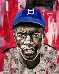Jackie Robinson Painting by Caroline Marcus