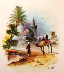 pin by waleed althawadi on kuwait paintings desert painting islamic paintings painting