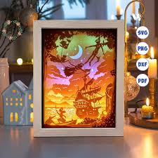 The Boy Can Fly 1 Paper Cut Light Box Template, 3D Shadow Box SVG Files,  Shadow Box Paper Cut, Light Box SVG, 3D Papercut Light Box SVG File