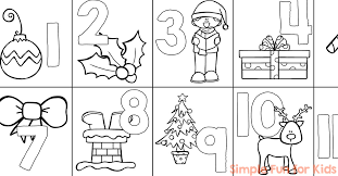 You kids will love decorating the house leading with these cute holiday coloring page activities. Christmas Countdown Day 1 Advent Calendar Coloring Page Simple Fun For Kids