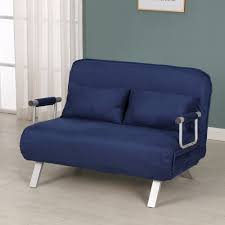 Product title gymax blue folding lazy sofa floor chair sofa lounger bed with armrests and pillow average rating: Homcom Small Sofa Couch Futon With Fold Up Bed And Adjustable Backrest Featuring Modern Design With Chic Suede On Sale Overstock 17967049