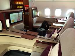 Built into these seats are movable panels that allow passengers to transform the space into a social area, allowing you to work, dine or socialise at 40,000 feet. Review Qatar Airways Brand New First Class On The A380 Inaugural Flight