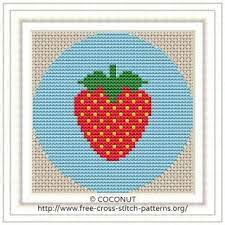 Nonstop stitch is authorized to distribute this pattern for sale as a.pdf with permission of ©house of crosses. Strawberry Fruit Icon Free And Easy Printable Cross Stitch Pattern Kanavice Desenler Meyve