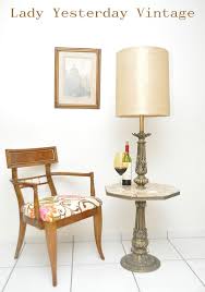 Vintage Cast Iron Floor Lamp With Attached Table Antique Marble Table Hollywood Iron Floor Lamp Traditional Floor Lamps Modern Floor Lamps