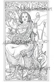 An adult coloring book with fantasy women, mythical creatures, and detailed designs for relaxation as want to read: Pin On Illyustracii