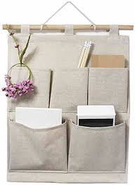 Shop for hanging pocket organizers at bed bath & beyond. Amazon Com Kingree Over The Door Magazine Storage Pockets Wall Door Closet Hanging Storage Bag Organizer 5 Pockets Nature Home Kitchen