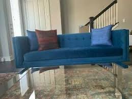 Perhaps it's the texture or the way the light shines on the fabric, but the couch tends to take the center of attention. Hallway Blue Sofas Loveseats Chaises For Sale In Stock Ebay