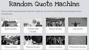 I wanted to document the process of building. Building A Random Quote Machine