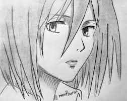 How To Draw Mikasa Ackerman From Invasion Of Giants With A Pencil Step By Step 7 Anime Drawings Sketches Human Figure Sketches Anime Drawings