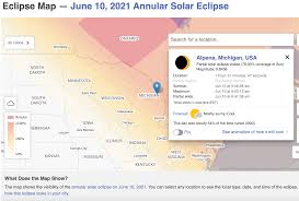The june 10 solar eclipse combined with the may 26 lunar eclipse form an eclipse phase that lasts until. Solar Eclipse Tomorrow Is Viewable In Michigan With One City Up To 78 Percent Visible Mlive Com