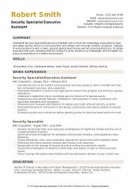 Security Specialist Resume Samples Qwikresume