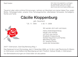 Her current term ends on july 31, 2024. Traueranzeigen Von Cacilie Kloppenburg Trauer Hna De
