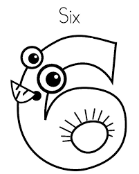 Keep a cat and pumpkin company on a magical night. Crazy Number 6 Coloring Page Free Printable Coloring Pages For Kids