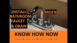 Bathtub drains and parts (6). Install Moen Bathroom Sink Faucet And Drain Youtube