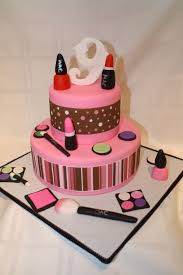 Birthday Cakes For Ladies Images Make Up Girl Cake Children S Birthday Cakes Pretty Birthday Cakes Girl Cakes Birthday Cakes For Teens