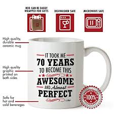 Looking for probably the most informative choices in the internet? Buy 70th Birthday Gifts For Women Seventy Years Old Men Gift Mugs Happy Funny 70 Mens Womens Womans Wifes Female Man Best Friend 1951 Mug Male Unique Ideas 50 Woman Wife Gag