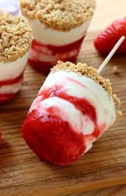 Recette Cheesecake Popsicles Ou Cheesecake Facon Esquimau Glace En Pas A Pas Recette Recette Cheesecake Recette Avec Des Fraises Alimentation