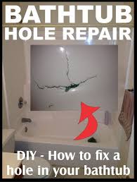 Bondo fiberglass repair kit, half pint can, 420, includes both the tools and supplies needed to repair holes, scratches and nicks found in fiberglass, metal, wood and other materials. How To Fix A Hole In The Bathtub Diy Diy Bathtub Bathtub Repair Diy Bathroom Makeover