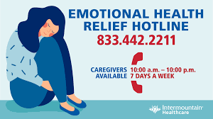 Print an active free card. Free Emotional Health Relief Hotline