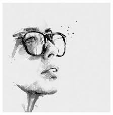 Black And White Glasses Drawing 30 Ideas For Painting Black And White Portrait Illustrations Black And White Portraits Black And White Painting Pencil Portrait