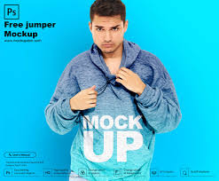 Free Jumper Mockup Psd Template In 2020 Hoodie Mockup Free Mockup Psd Hoodie Mockup