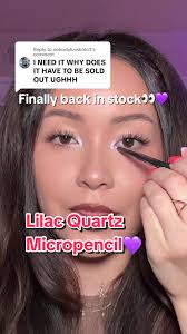 Replying to @nobodyluvskhlo3 THIS IS NOT A DRILL💜 the infinite chrome  micropencil in lilac quartz is back in stock🙆🏻‍♀️✨ #danessamyricks  #makeup #makeuphacks #trending #purple #eyeliner #beauty ...