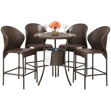 Best Choice Products 5 Piece Wicker Patio Bistro Table Set W Ice Buck House Insides In 2020 Bistro Table Set Patio Furniture Sets Wicker Patio Furniture
